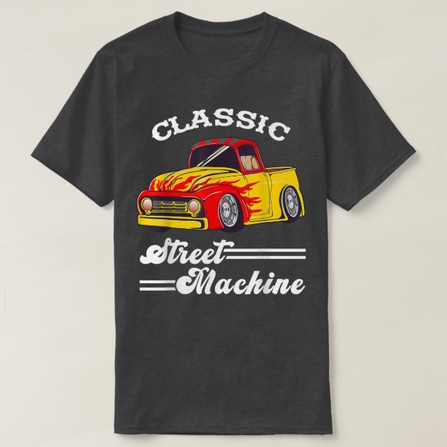 Camiseta Camioneta Pickup Clásica Street Machine Hot Rod Pe (Diseño del anverso)