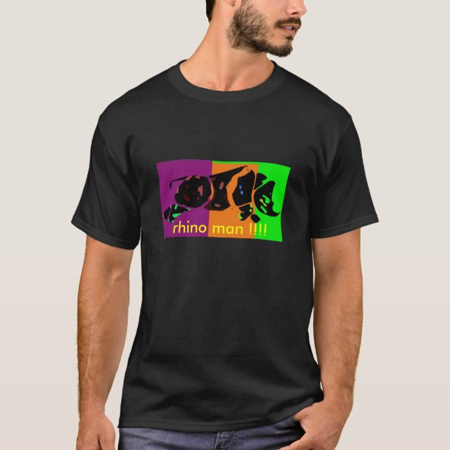 Camiseta ¡camisa 23, hombre del rinoceronte!!!! (Anverso)