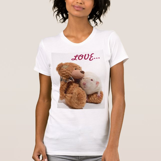 Camiseta ¡Camisa ADORABLE del AMOR de la RATA… LINDA!!!!! (Anverso)