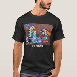 Camiseta Camisa, arte del pelícano, Costa del Golfo, arte