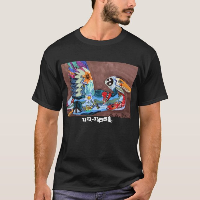 Camiseta Camisa, arte del pelícano, Costa del Golfo, arte (Anverso)