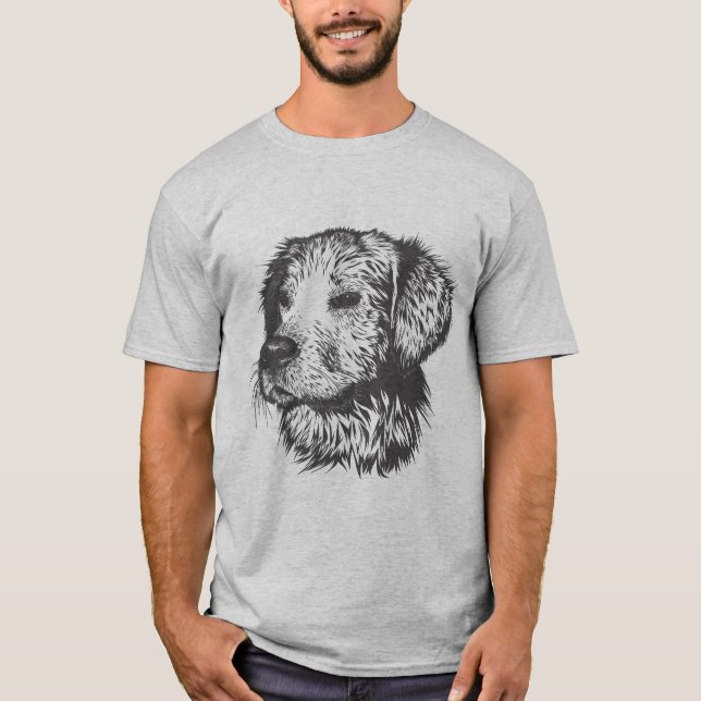 Camiseta "Camisa de impresión de perro adorable para los am (Anverso)