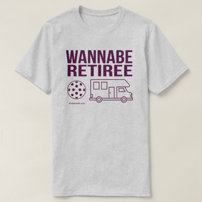 Camiseta "Camisa de Pickleball del jubilado del imitador" (Diseño del anverso)