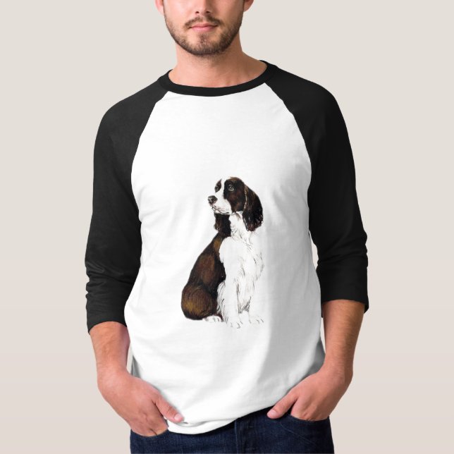 Camiseta "Camisa del béisbol del arte del perro del perro (Anverso)