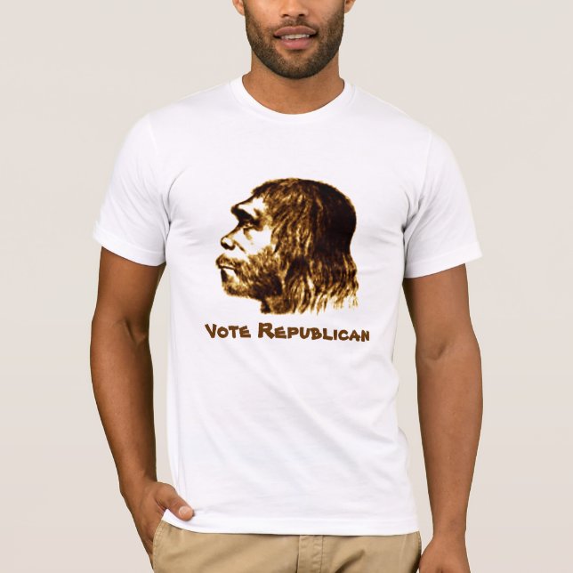 Camiseta "Camisa del Neanderthal del republicano del voto" (Anverso)
