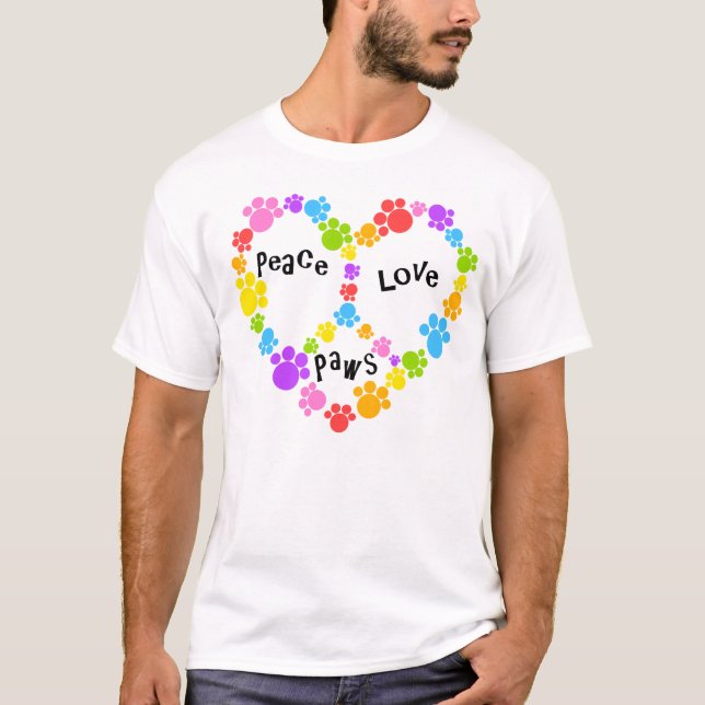 Camiseta ¡camisa del signo de la paz del corazón! (Anverso)