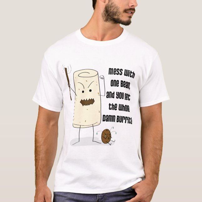 Camiseta ¡Camisa divertida de la haba y del Burrito! (Anverso)