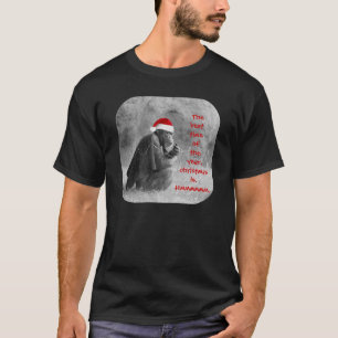 Camiseta ¡Camisa linda del navidad "Yoda-como" chimpancé!