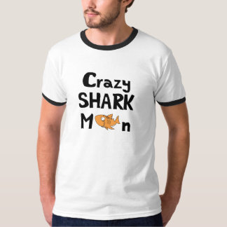 Camiseta ¡Camisa loca del hombre del tiburón para el