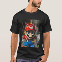 "Camisa negra con logo de Super Mario"