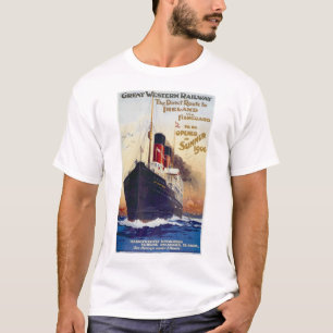 Camiseta Camisa-Poster de Anuncio de Viaje Vintage