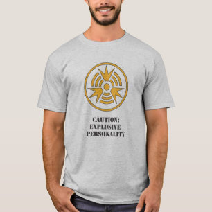 Camiseta Camisa-Precaución Personality.ai explosivo