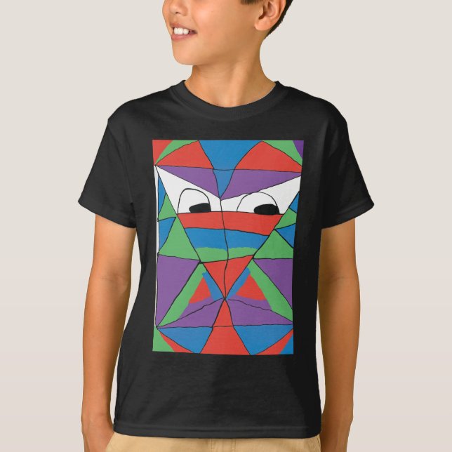Camiseta Camisas abstractas de un hombre colorido (Anverso)