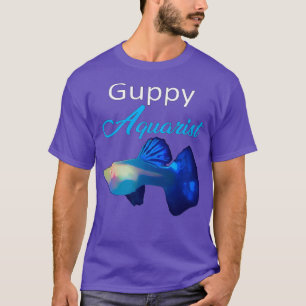 Camiseta Camisas Acuaristas de Cachorro Azul