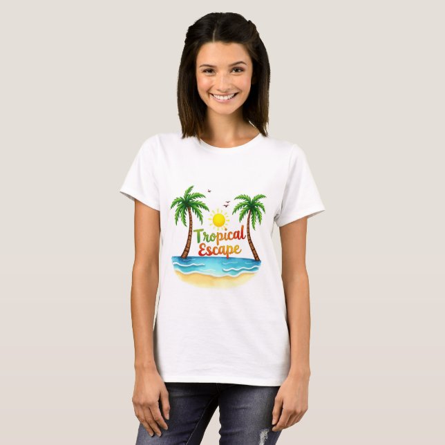 Camiseta Camisas acuáticas Palm Beach Tropical Escape (Anverso completo)
