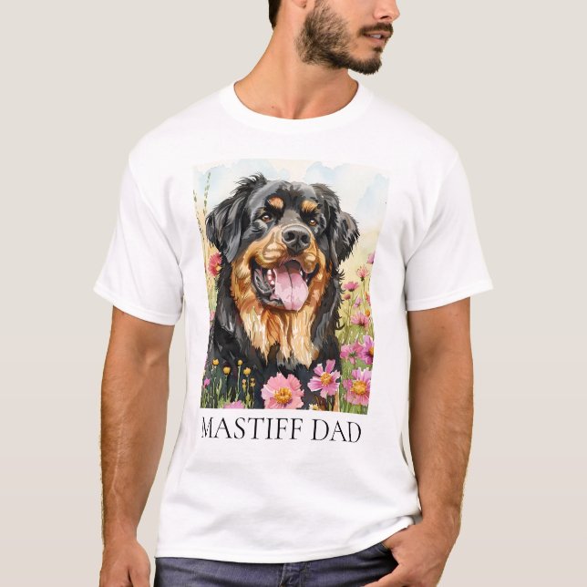 Camiseta Camisas acuáticas tibetanas de mastiff Dad (Anverso)