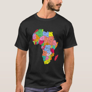 Camiseta Camisas africanas, mapas de áfrica, mapa de áfrica