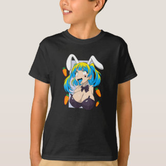 Camiseta Camisas ahegao anime cara conejo cosplay lewd teys