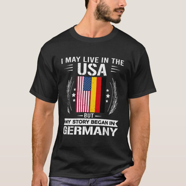 Camiseta Camisas Alemanas Orgullosas Alemania Y Estados Uni (Anverso)
