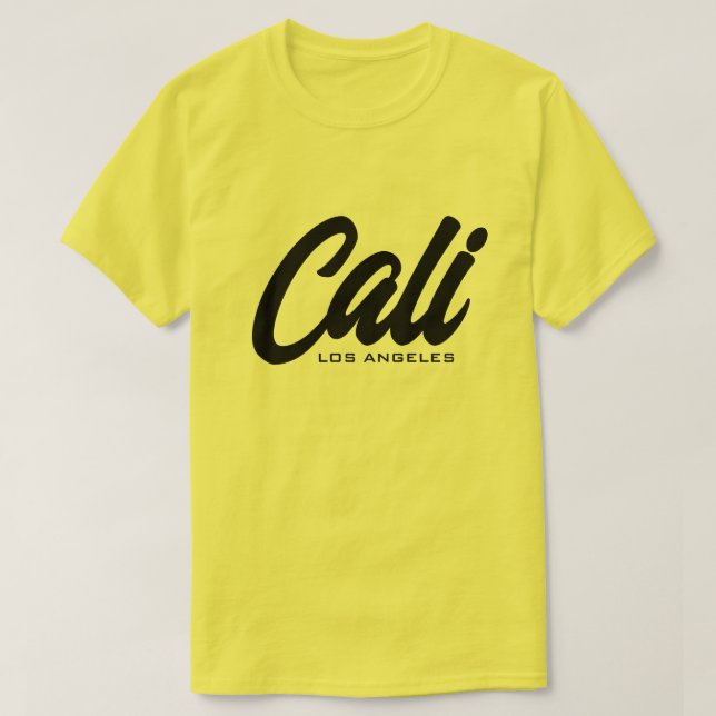 Camiseta Camisas amarillas Cali Los Ángeles tipografía (Diseño del anverso)