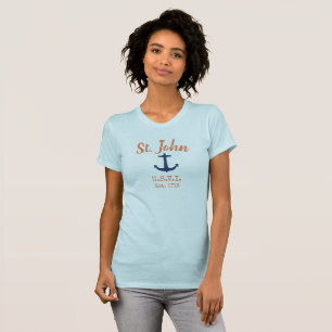 Camiseta Camisas Anchor de las Islas Vírgenes de St. John
