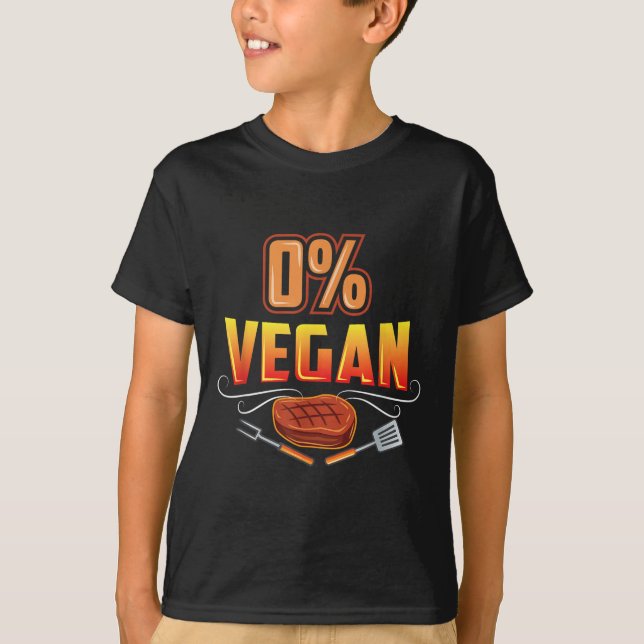 Camiseta Camisas Anti Vegan Para Los Amantes De La Carne Y  (Anverso)