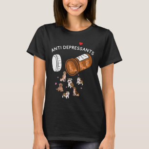 Camiseta Camisas antidepresivas, diseño de pug, amante de 