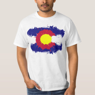 Camiseta Camisas artísticas de pintura de la bandera de Col