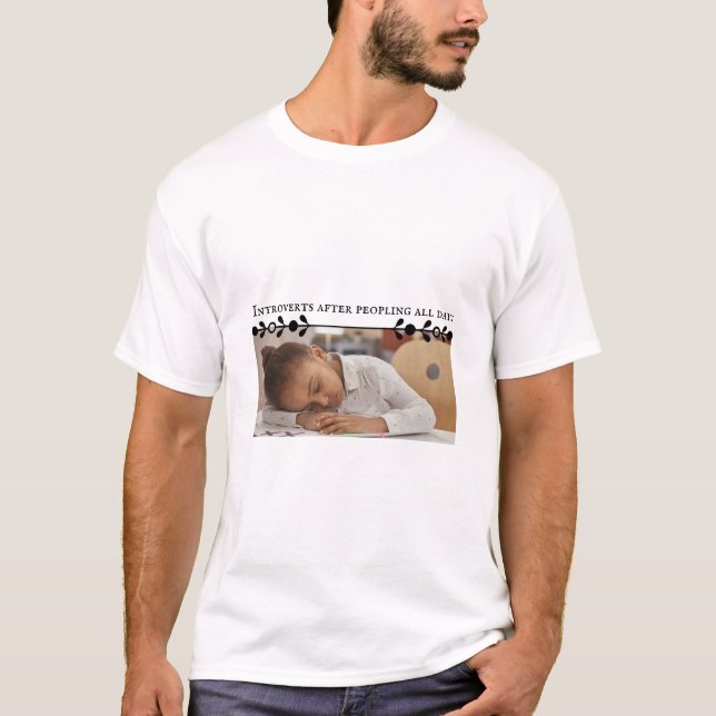 Camiseta Camisas básicas Meme de introvertido (Anverso)