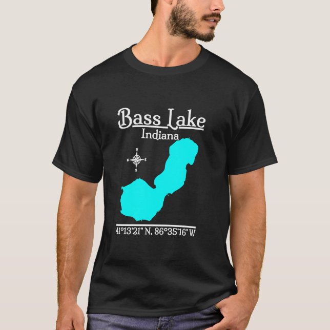 Camiseta Camisas Bass Lake Indiana Long Sleeve T (Anverso)