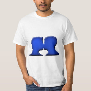 Camiseta Camisas besas de los hombres azules