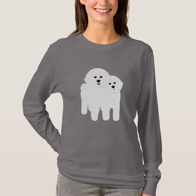 Camiseta Camisas Bichon Frise Long Sleeve (Anverso)