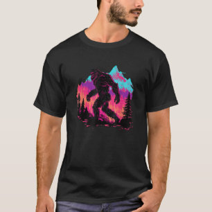 Camiseta Camisas Bigfoot Sasquatch Cool Yeti Vaporwave T