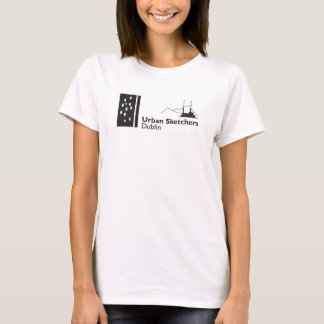 Camiseta Camisas blancas con el logo de Urban Sketchers Dub