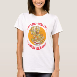 Camiseta Camisas blancas para mujeres deslucidas de Ramen