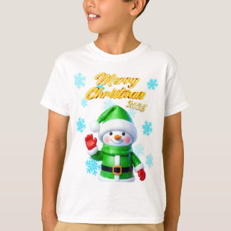 Camiseta camisas blancas para niños navidad 2025
