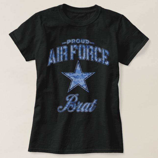 Camiseta Camisas Brat de la Fuerza Aérea para mujeres, homb (Diseño del anverso)