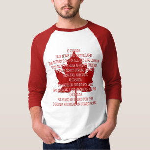 Camiseta Camisas Canadá de recuerdo femenino de Canada Anth