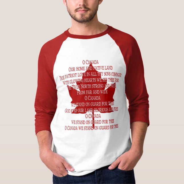 Camiseta Camisas Canadá de recuerdo femenino de Canada Anth (Anverso)