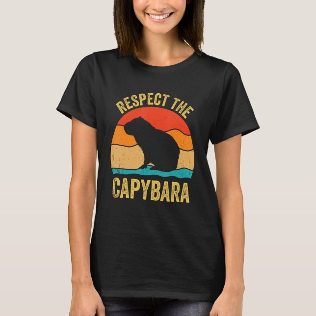 Camiseta Camisas Capybaras Respetan El Capibara Cavy Rodent (Anverso)