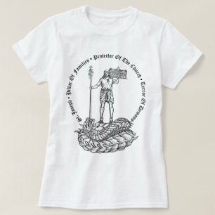 Camiseta Camisas Católicas St. Joseph Católica Tradicional