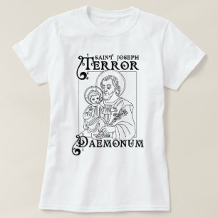 Camiseta Camisas católicas St Joseph Terror de los demonios