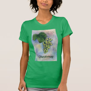 Camiseta Camisas Chardonnay de uvas y descripción de vino