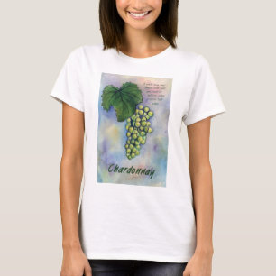 Camiseta Camisas Chardonnay de uvas y descripción de vino