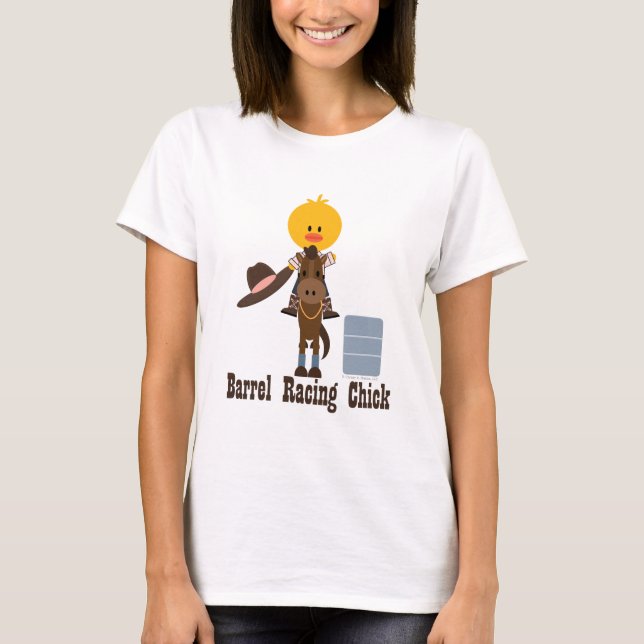 Camiseta Camisas Chick Ladies de Carreras de Barrel (Anverso)