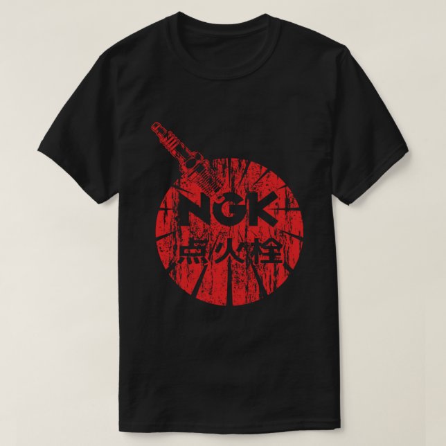 Camiseta Camisas clásicas con el logotipo retro NGK con pro (Diseño del anverso)