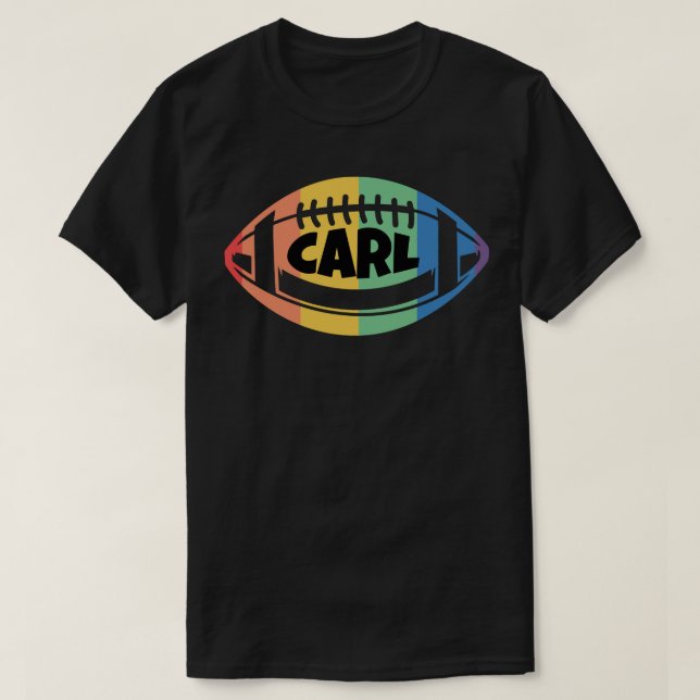 Camiseta Camisas clásicas del Orgullo Fútbol Carl Nassib (Diseño del anverso)