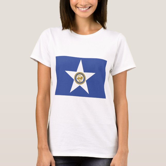 Camiseta Camisas con bandera de Houston, Estados Unidos (Anverso)