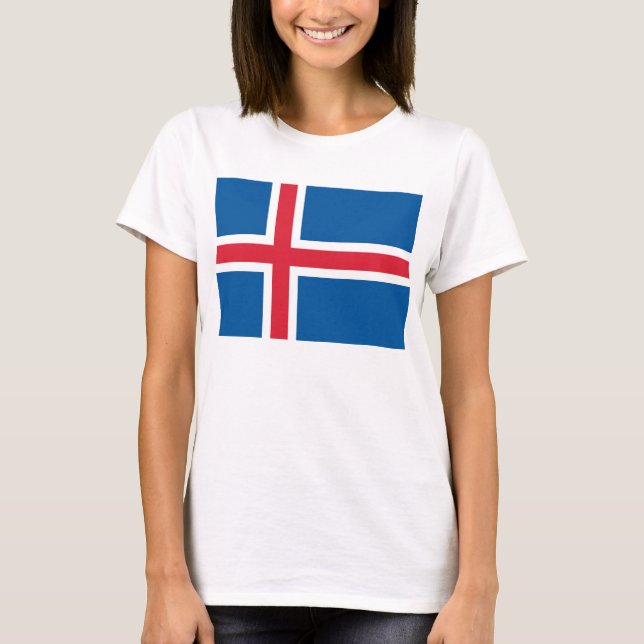 Camiseta Camisas con bandera de Islandia (Anverso)