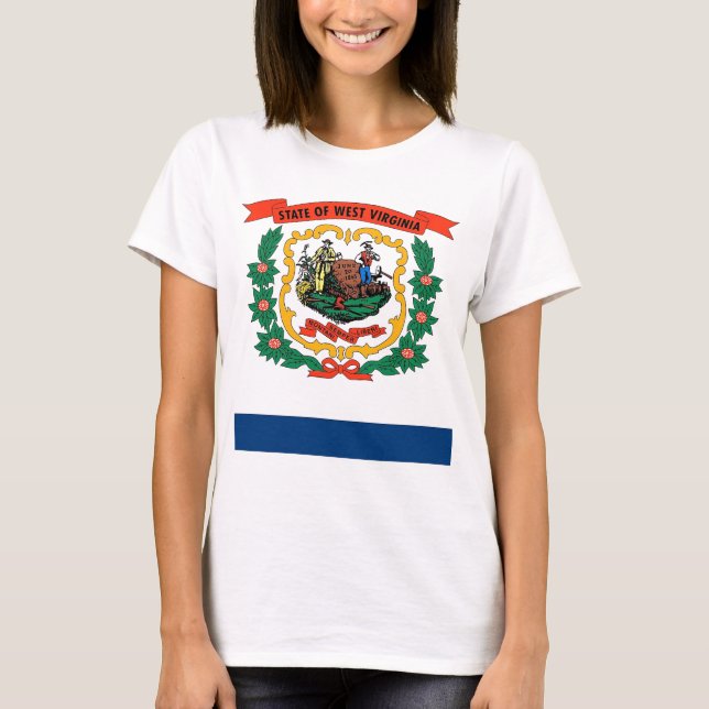 Camiseta Camisas con bandera de Virginia Occidental (Anverso)
